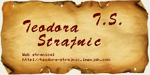 Teodora Strajnić vizit kartica